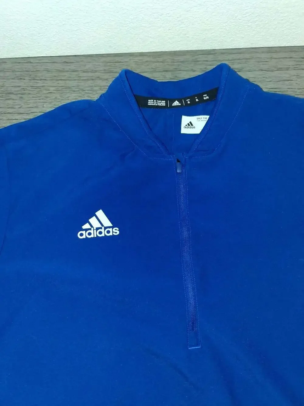 Adidas Men's Quarter-Zip Athletic Pullover Jacket Royal Blue